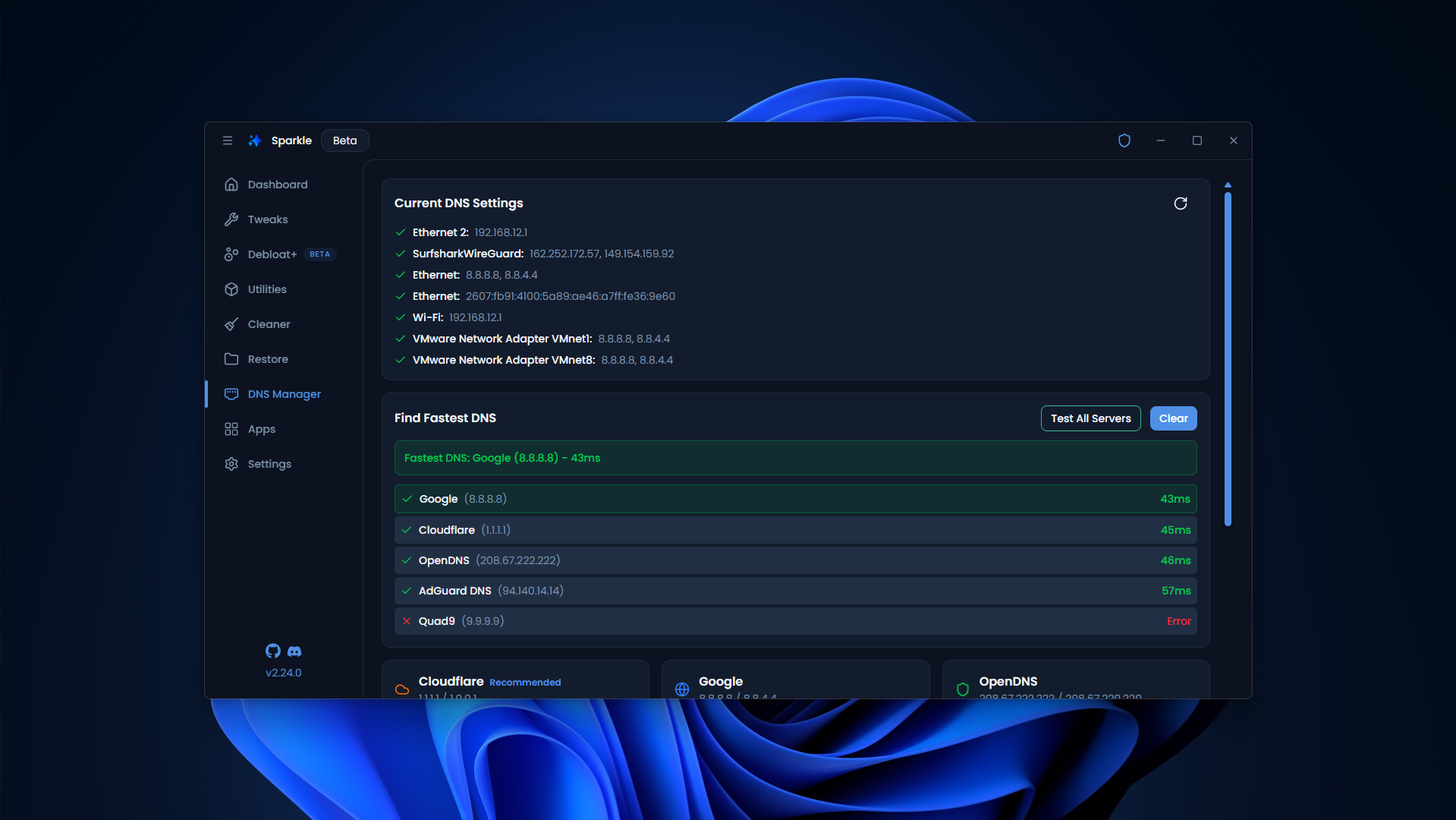 DNS Page